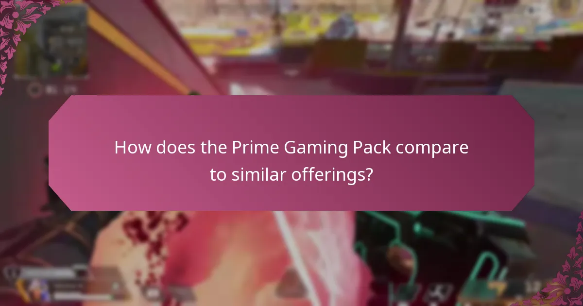 How does the Prime Gaming Pack compare to similar offerings?