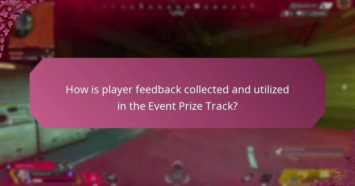 How is player feedback collected and utilized in the Event Prize Track?