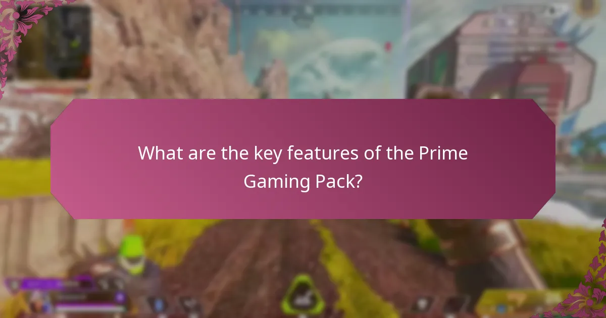 What are the key features of the Prime Gaming Pack?