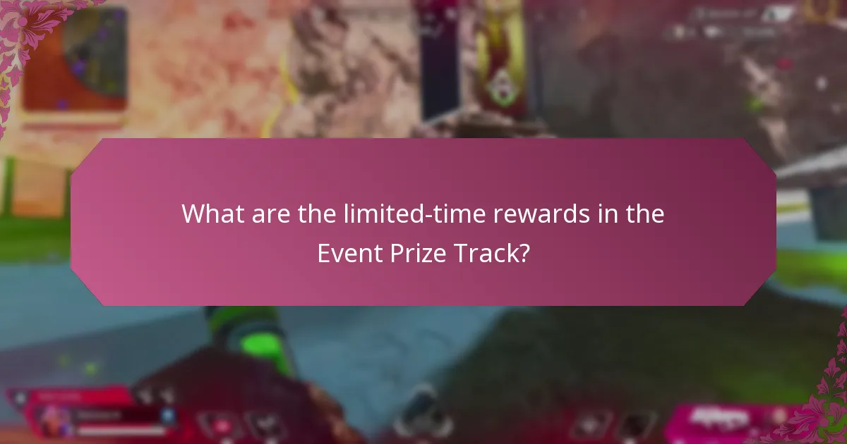 What are the limited-time rewards in the Event Prize Track?