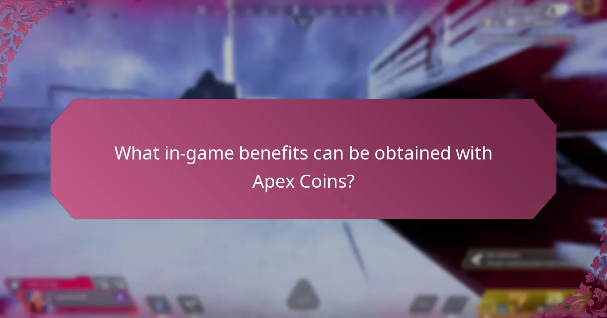 What in-game benefits can be obtained with Apex Coins?