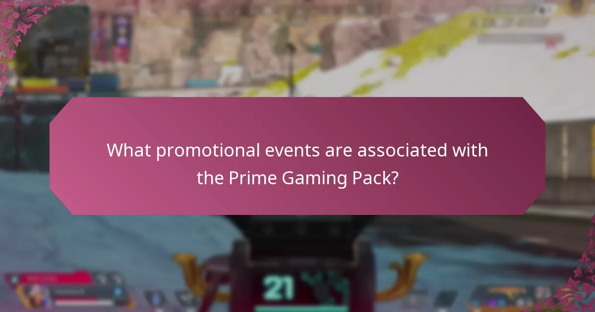 What promotional events are associated with the Prime Gaming Pack?