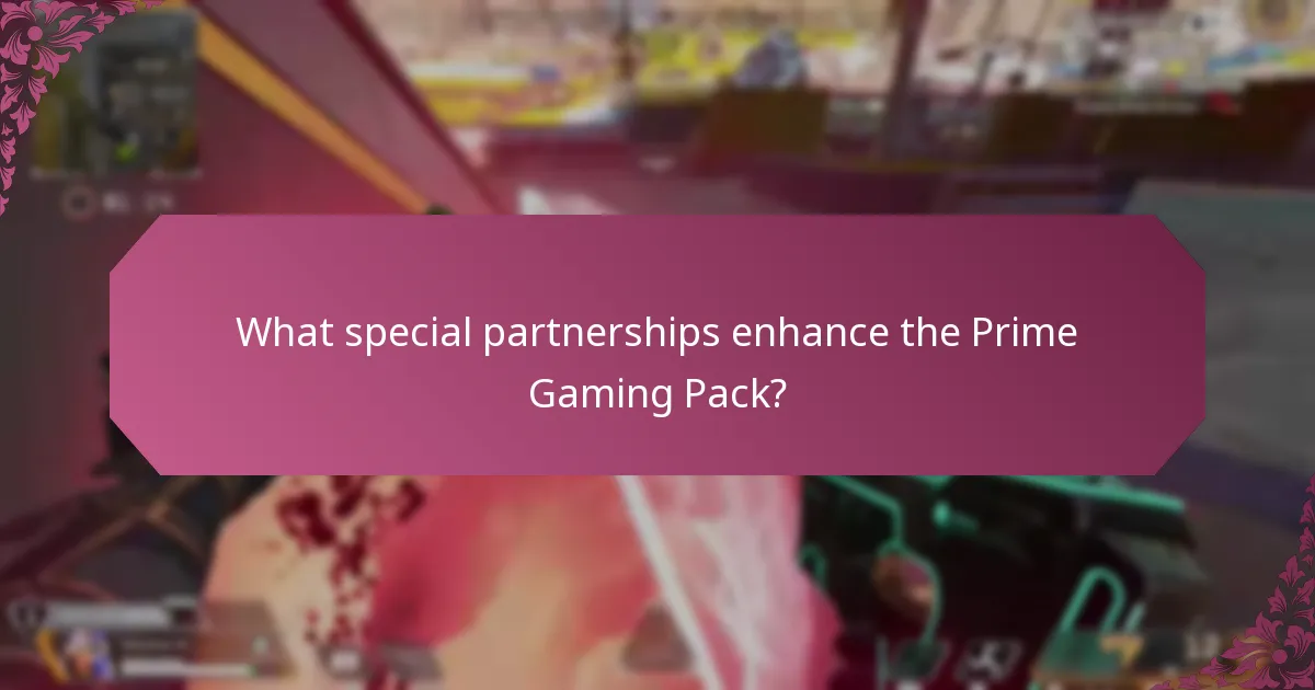 What special partnerships enhance the Prime Gaming Pack?