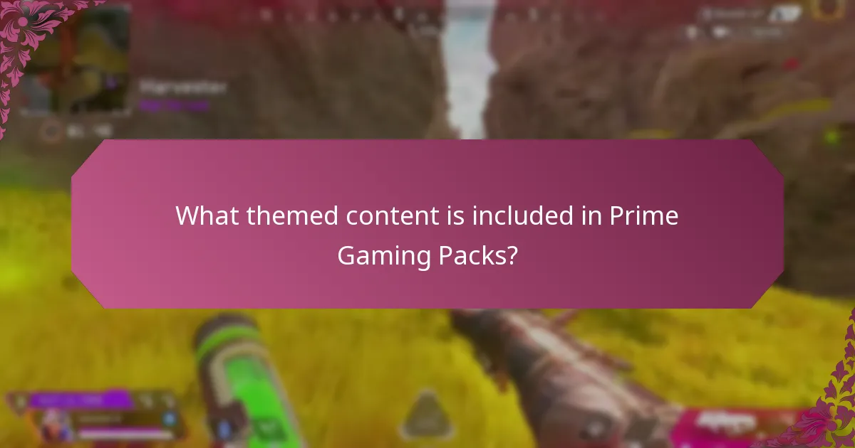 What themed content is included in Prime Gaming Packs?